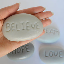 Load image into Gallery viewer, Inspirational Stones Soap Set - Believe, Dream, Love, Hope - SoapByNadia